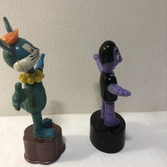 Rare TM Toys Collapsable Push Bottom Vintage Bunny Toy Hong Kong & Frankenstien - Picture 6 of 12